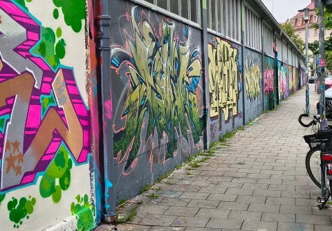 Graffiti Hall of Fame Munich at Thalkirchner Straße